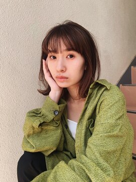 フラミューム たまプラーザ(flammeum) 外ハネボブ×シアーブラウン【フラミュームたまプラーザ】