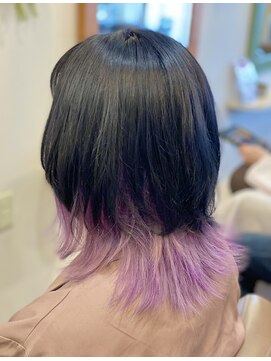 ミュウ(Private hair salon Miu) インナーカラー(紫)