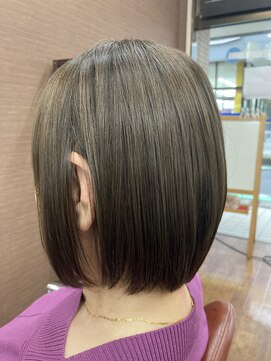 ヘアーサロン カラー 色彩店(COLOR) 酸性ストレート+髪質改善GLTカラー+カシミヤ超音波Tr