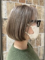 ピークアブー アヴェダ アトレ恵比寿(PEEK-A-BOO AVEDA) 20代30代40代前髪ありボブスタイルグレージュ