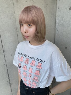 ソイリウム 下北沢(soi rium) ピンクベージュ_レイヤーボブ_ボブルフ