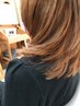 【白髪率低く部分的】髪全体を淡い色に染め柔らかミルキィな色に＋カット＋Tr