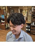 ツーブロベースツイストスパイラルパーマ