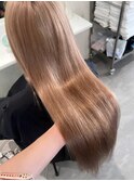 ベージュカラーで明るく、色落ちも可愛くできるベージュです