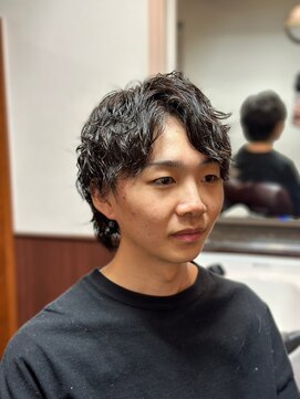 ケースタイル ヘアスタジオ 神保町店(K STYLE HAIR STUDIO) 波巻き/メンズパーマ/束感ショート/ツーブロックマッシュ/理容室