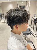 【波シャドウパーマ】マッシュ/メンズパーマ/メンズカット/池袋