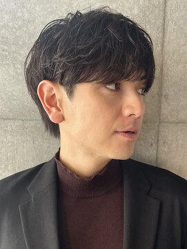 ブルニール 心斎橋(BLEUNIR) ビジネスヘア 韓国風 マッシュ シャドウパーマ