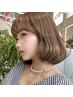 【渡邉指名限定】ブリーチなし透明感ダブルカラー＋カット　￥23,650