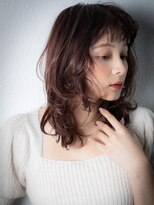 カバーヘア ブリス 戸田公園西口店(COVER HAIR bliss)&nbsp;小顔レイヤーカットウェーブミディアムウルフv戸田公園20代30代