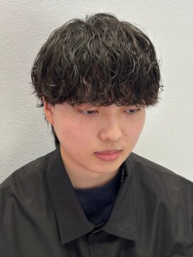 オーシャントーキョー 仙台(OCEAN TOKYO) 黒髪マッシュパーマシャドウパーマ2ブロックショートビジネス