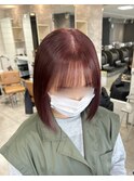 ブリーチ無しダブルでレッドオレンジ☆