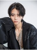 黒髪×韓国風センターパート/メンズ