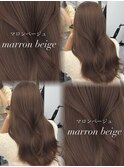 韓国ヘア　透明感　マロンベージュ