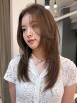 ジアン テラス(GIEN TERRASSE)&nbsp;レイヤーカットブリーチなしWカラー/岸本 理希