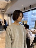 前上がりボブ