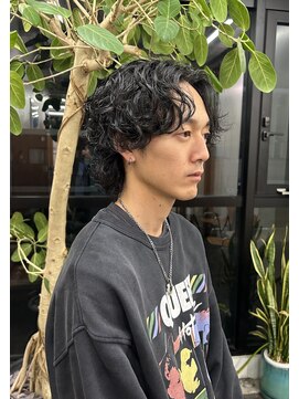 メンズ ニール 名古屋 伏見 丸の内(men's NEELU) リッジのある無造作センターパート！