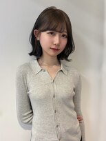 アクシス ナゴヤ(AXIS NAGOYA)&nbsp;【なつミ】ミルクティーブロンド/ダークブルー/デジタルパーマ