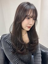 アンドカオマワリカットファム(Fann.)&nbsp;髪質改善 レイヤーカット 韓国風 神戸三宮元町 艶髪 顔周り 前髪