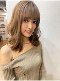 【山田】アフロート 外ハネくびれウルフブランジュ