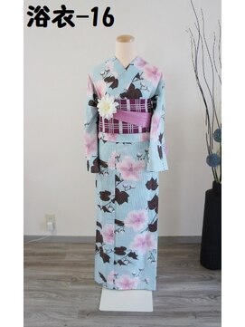 きものサロン すずめ屋 レンタル番号 浴衣-16(ハイビスカス)