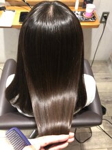 ヘアデザイン アンティエ(Hair Design entier) <髪質改善専門>マロンベージュ/Ａラインボブ/かきあげ[本八幡駅]