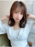 20代30代40代小顔外ハネミディアムひし形シルエットくびれミディ