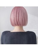 パツンとボブのホワイトピンク☆