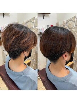 ラウラアンドロー(LAURA&RO) miyaストレート　かりあげハンサムショート