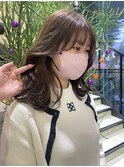 【オリーブベージュ×くびれヘア】