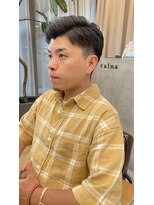 カルナ バイ エルモ(calna by ELMO)&nbsp;スーツ短髪ツーブロック束感モテる黒髪シークレットパーマ流行