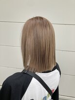 ファースト 長町店(first) オリーブベージュ×切りっぱなしボブ