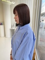 ハイブ 金沢(Hive)&nbsp;タッセルボブミニボブ切りっぱなしボブヘルシースタイル髪質改善