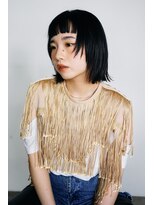 ヘアーアイストゥーレ(HAIR ICI TRE)&nbsp;大人美人ハイレイヤーぱっつん前髪黒髪ロングワイドバンク小顔