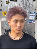 ピンクアッシュ/ベリーショート/ブリーチデザイン/ニュアンス