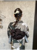 浴衣ヘアセット　ヘアアレンジ