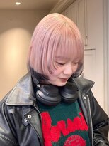 ベレーザ 渋谷(BELEZA) 11308髪質改善ラベンダーミルクティーパープル切りっぱなしボブ
