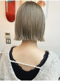 【cuzKLUB】ブリーチデザインベージュボブ【池袋】