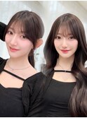 小顔流し前髪/似合わせ顔周り/韓国巻き/透明感グレージュ