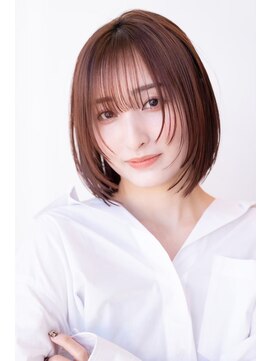 ドットハリス(.Hallis) 大人可愛いレイヤーボブ/2wayバング/アッシュベージュ