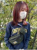 ミディアムレイヤーにピンクレッド