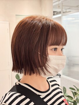 トッカ ヘアアンドトリートメント バイ リウム(tocca hair&treatment by Rium) 《レイヤースタイル》レイヤーボブ×オレンジブラウン