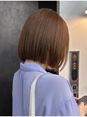 【GEEKS渋谷】切りっぱなしボブ/オリーブベージュ/大人可愛い/夏