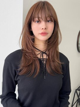 ソヨン 名古屋店(SOYON) 《SOYON》小顔 レイヤーカット ベージュカラー