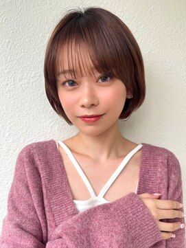 カバーヘア ブリス 戸田公園西口店(COVER HAIR bliss) 丸みショートボブ/ココアベージュ/小顔/似合わせカットp戸田公園