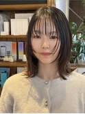 ミディアムレイヤー　フェイスレイヤー　外ハネ