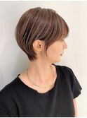くびれショート/ショートカット/髪質改善/ハイライト/白髪ぼかし