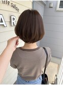 モカブラウンショートボブ