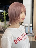 ロンドシエル 横浜(Lond ciel)&nbsp;レイヤーボブ/ハッシュカット/ウルフボブ/ピンクベージュ