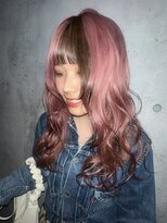 マロ(MALo) ブリーチありピンクベージュ×ブラウン 2色のデザインカラー