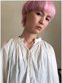 ショート/ベビーピンク/メンズライク/ハイトーン@30代40代50代